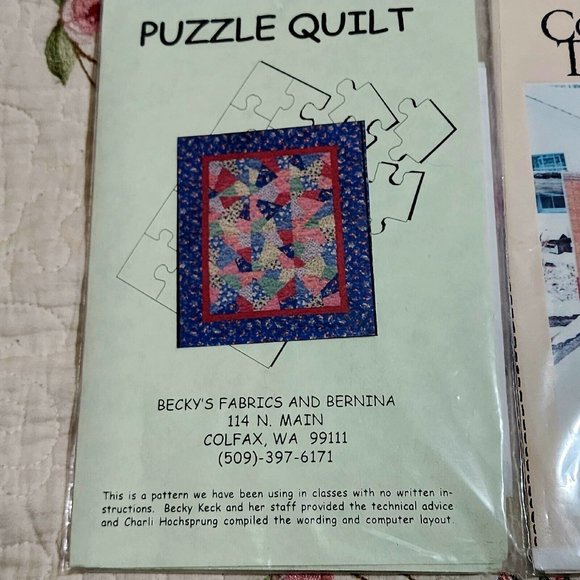 Variety Lot of 4 Quilt Patterns Mixed Templates - Picture 4 of 7